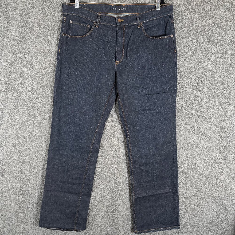 Mott & Bow Straight Fit Stretch Jeans - Men's Size 38*32 - Blue